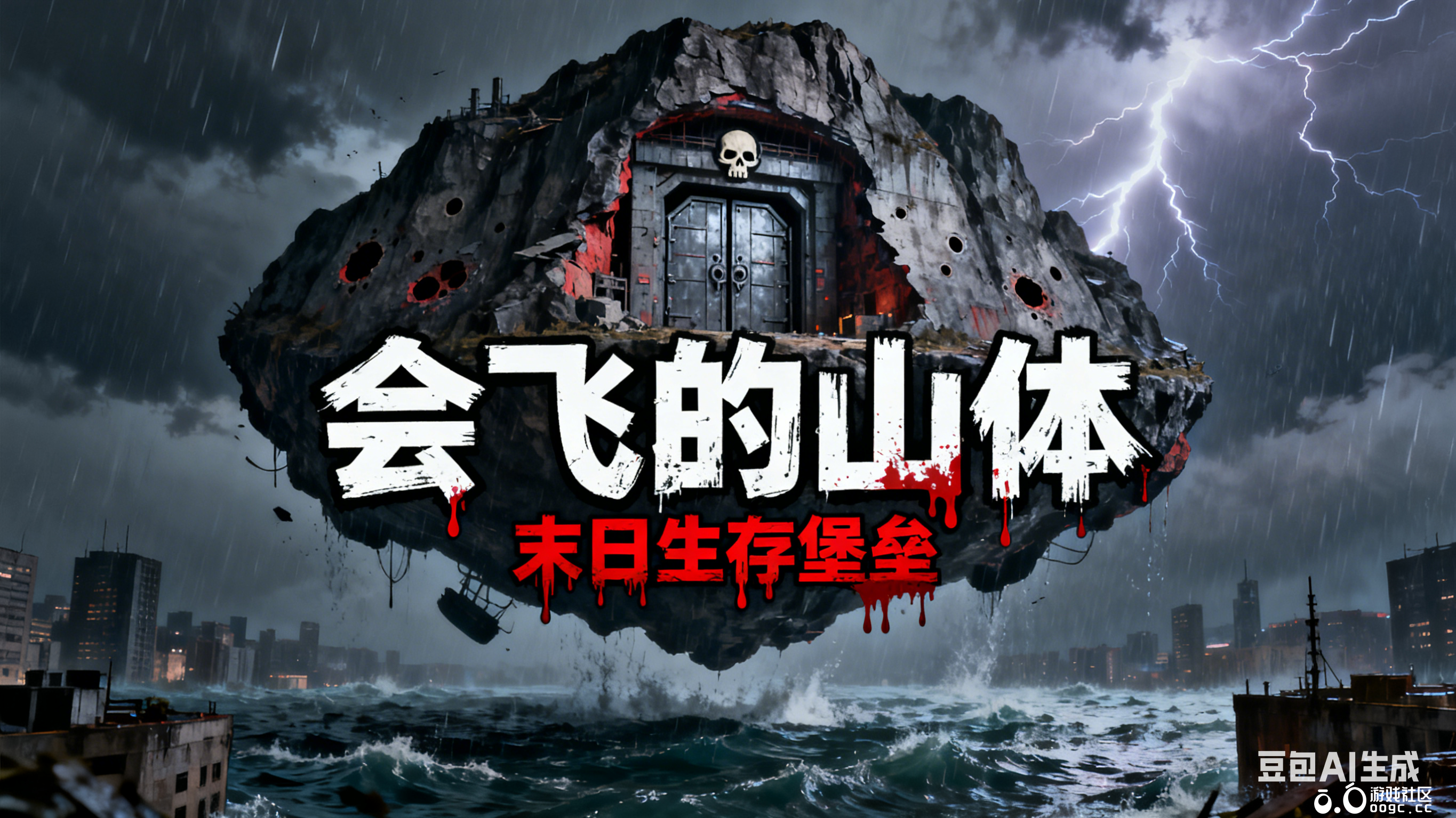 空中石山避难所！会飞的末日隐藏安全屋，天然防御 + 移动属性，生存体验拉满！-1