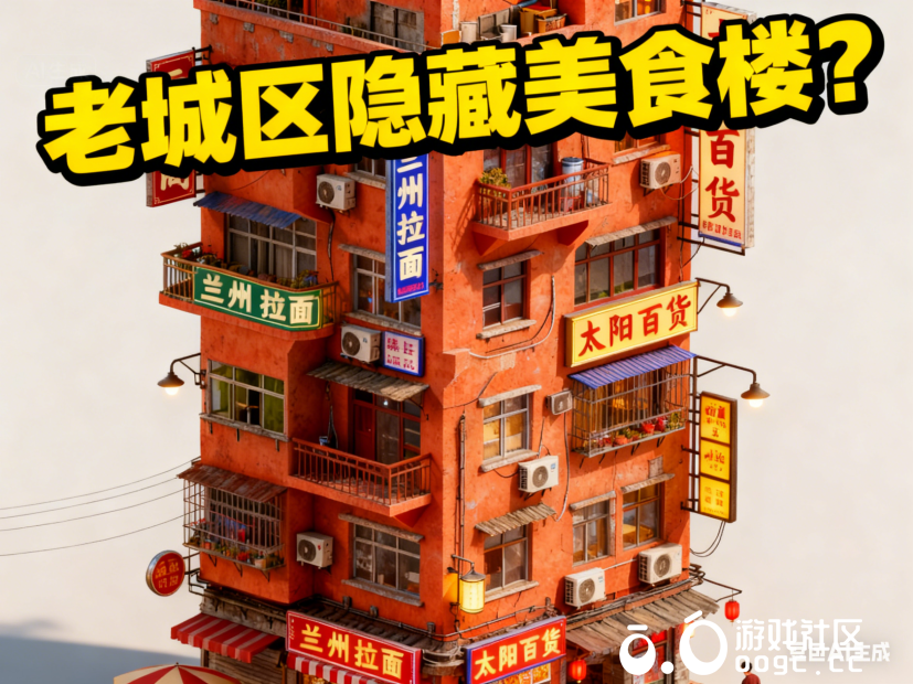 会飞的复古市井楼 ，离谱但好逛！自带老铺的浮空老城会飞的建筑。沉浸式空中烟火！-1